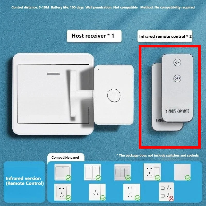 Charging Intelligence Wireless Control Light Switch off Tool Automatic Button Indoor Light Remote Switch Portable Smart Control